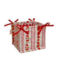 Un cube de rangement en tissu avec une base robuste conserve sa forme même lorsqu'il est plein, idéal pour une chambre d'étudiant, un salon ou un