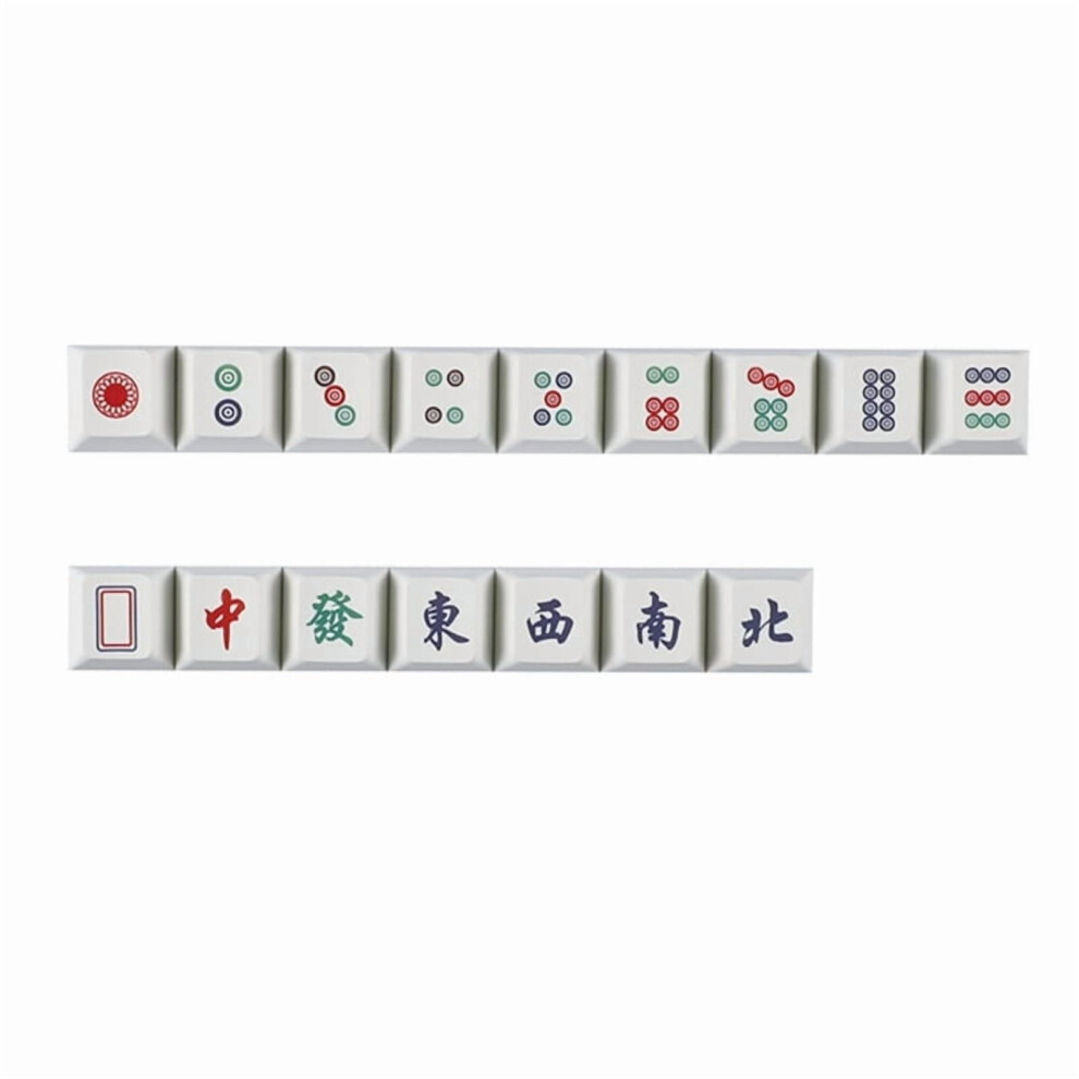 Durability Pbt Mahjong Themed Keycap Set Fade Resistant Keycaps For Mx Mechanical Keyboards Enthusiasts Hobbyists 9555307654698