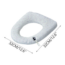 Coussin de siège de toilette chauffant en fausse fourrure florale épaisse avec poignées