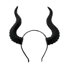 Fårhornshuvudband Hornhuvudband Djävulshornshuvudband Gethornshårband Flexibel plast Cosplay-tillbehör för Halloweenfest Klä upp Snygg