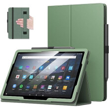 Husă subțire, pliabilă, cu suport pentru noul Amazon Kindle Fire HD10 și 10Plus (generația 13/11, 2023/2021), 10,1", activare/oprire automată,