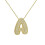 Gold Bubble Letter Necklace for Women – Initial Pendant 1
