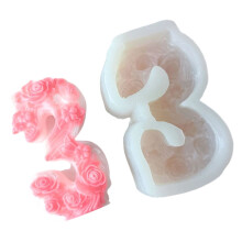 Moule à chiffres en silicone réutilisable pour adultes et enfants - Résistant aux hautes températures - Démoulage facile