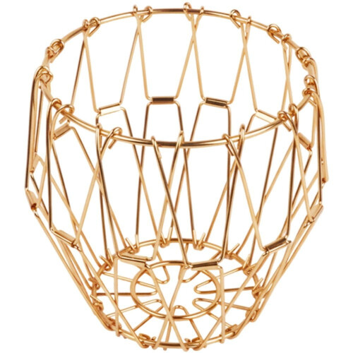 Folding Fruit Basket – Metal Transformable Storage Bowl, Large Capacity, Multi-Functional & Decorative Tablepiece