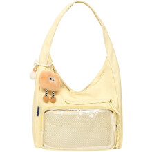 Kawaii Ita Bag Schultertasche für Damen, große Tragetasche mit Sichtfenster, Anime-Pin-Display, Messenger Bag, Handtasche, Geldbörse