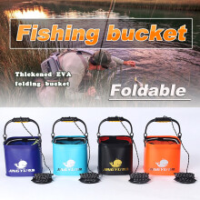 Portable Fishing Bucket Folding Portable Collapsible Multifunctional Fish Live Bait Container for Fishing Outdoor Camping