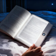 Lampe de lecture - Lampe de chevet LED rechargeable à pince plate avec 3 couleurs et minuterie - Cadeau idéal pour les lecteurs, les amoureux des