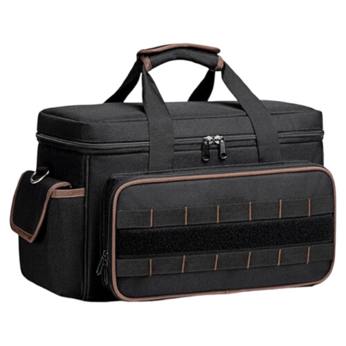 Bolsa organizadora de ferramentas de 17 polegadas com 20 bolsos, impermeável e resistente.