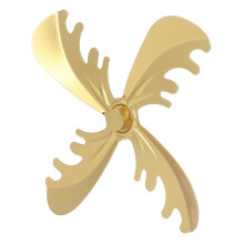 Weihnachtsrehe Kaminventilator Aluminiumlegierung 4 Flügel 180mm Heim Holzofen Ventilator