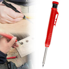 Porte-mine de charpentier Comfort-Grip – Rechargeable, mine résistante à la casse, antidérapant, durable, pour le travail du bois et le