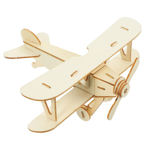 Kit Avión 3D Madera Para Armar Y Pintar, Modelo Blanco Niños 2