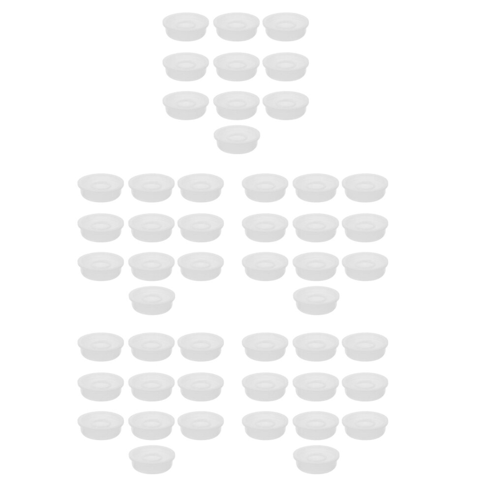 50Pcs White Plastic Screw Lid Bucket Large Capacity Leak-Proof Storage 3704256831520
