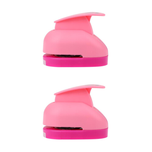 2Pcs Scrapbooking Paper Punch Plastic Multi Color DIY Craft Tool