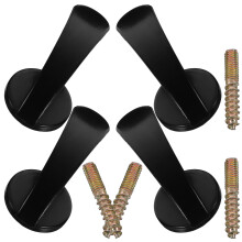 4Pcs Black Zinc Alloy Curtain Tiebacks Wall Mounted Hooks for Drapes