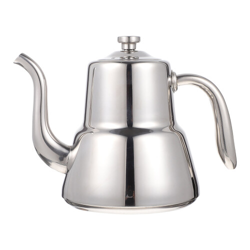 2Pcs Heat-Resistant Silver Strainer Kettle with Filter for Tea Brewing