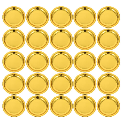 90Pièces Assiettes Dorées Jetables Polyvalentes Pour Dessert