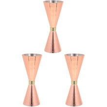 3Pièces Jigger Cocktail Inoxydable Rose, Double Tête Facile