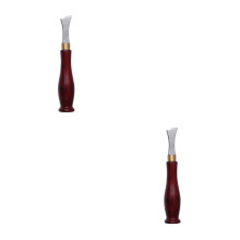 2Pcs Dark Brown Craft Tool Wood Handle Crimping Cutter