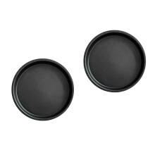2Pcs Non-Stick Aluminum Pizza Baking Pans for Home Oven and Air Fryer