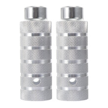 3Pairs Aluminum Alloy Sturdy Bike Pegs Silver Rear Stunt Pedals