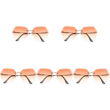5Pcs Lightweight Rimless Party Sunglasses Funny All-Match Eyeglasses