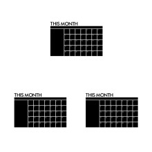 Set Of 3 Monthly Calendar Board Erasable For Wall Reusable
