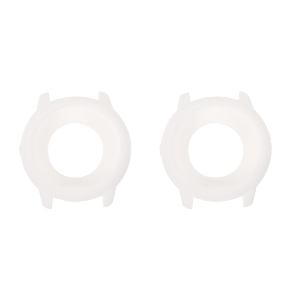 2Pcs Silicone Watch Protector Caps Anti-Drop Smartwatch Case White 3704256879935