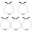 5Pcs Glasses Strap Retainer Assorted Color Eyeglass Holder Around Neck 1