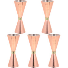 5St Roestvrij Cocktail Jigger Roségoud Meetbeker Voor Wijn