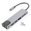 Προσαρμογέας USB C Hub 6 σε 1 για φορητό υπολογιστή με πολλαπλές θύρες που επεκτείνουν 2