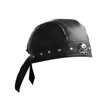 Durag Doo Rag Beanies stile Hip Hop Dark, cappello da pirata Durag per passeggiate in strada, accessori fotografici in PU, accessori fotografici