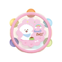 Tamborim de mão para bebês de 6 a 12 meses e crianças de 1 a 3 anos, brinquedo de percussão com sinos – brinquedo educativo infantil, presente