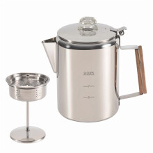Koffiepercolators voor op het fornuis, geschikt voor kamperen, percolatorpot van roestvrij staal, voor kamperen, buitenactiviteiten en thuisgebruik,