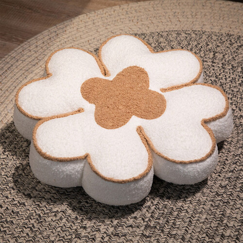Daisy-dekorationspude - Sød blomsterformet pude til sofa, seng, siddepude