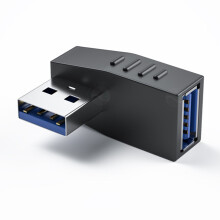 Síneadh Tiontaire Cuibheoir USB3.0/2.0 Baineann 90 Céim go USB3.0/2.0 Fireann Cuibheoir Sioncrónaithe Sonraí 10Gbps le haghaidh Ríomhaire