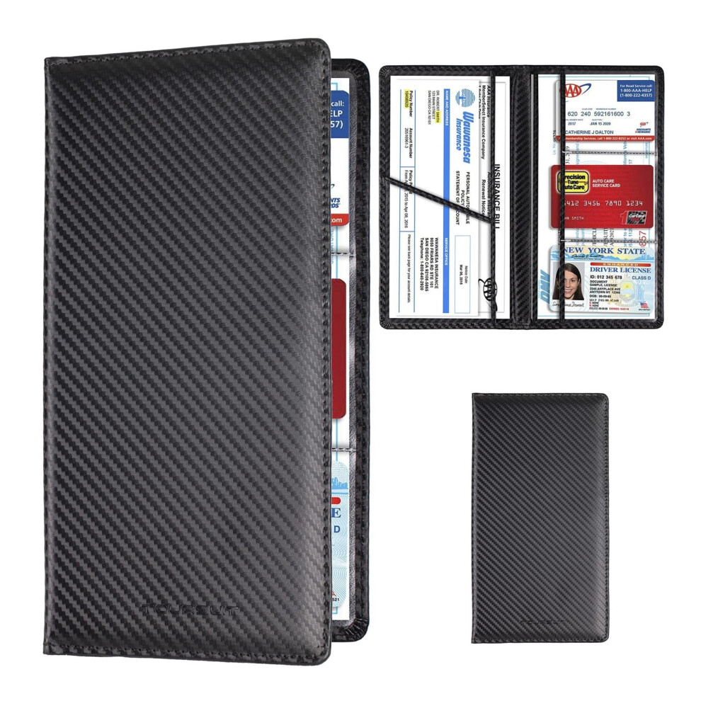 Guanghui Car Registration & Insurance Card Holder, Glove Box Organizer For Vehicle Docs Â Brown 9551475151083