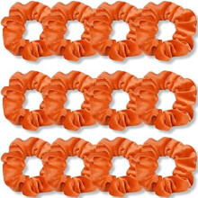 Elásticos de cabelo laranja, macios e perfeitos para o outono, elásticos grossos para o Halloween, acessórios de cabelo para mulheres e meninas,