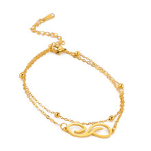 Símbolo do Infinito para Mulheres, Bijuterias Ajustáveis em Aço Inoxidável, Confortáveis e em Camadas.