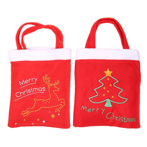 2 Geschenktüten aus robustem Vliesstoff, rot