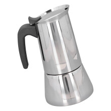 Kompakt kaffemaskine til komfur, 2/4 kopper med ergonomisk design til elektriske induktionskogeplader, bærbar og robust