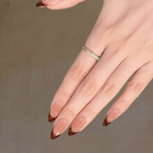 Faux ongles élégants pour la Saint-Valentin, style French Manucure, avec motifs léopard - Lot de 24