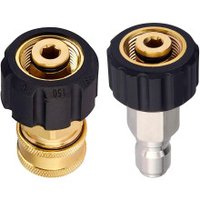 Zestaw podkładek, wtyk męski M22 14 mm x 3/8 cala, gniazdo żeńskie, szybkozłączki mosiężne, złączka do podkładki lub węża