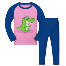 Boys Planet Pajamas Sets Toddler Cartoon 2PCS Long Sleeve Sleepwear Kids Homewear Sets Dinosaur Shirts Pants Loungewear