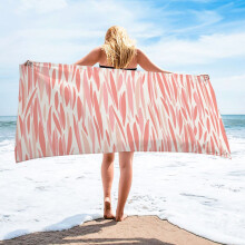 Grote microvezel strandhanddoek, zacht, sneldrogend, lichtgewicht, 76 x 152 cm, Boheems gestreept, voor zwembad, zwemmen, kamperen – geschikt voor