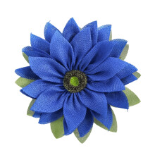 17.71in Dark Blue Linen Sunflower Door Decoration - Large Artificial Fabric Flower Pendant - Festive Wall Hanging Home Ornament