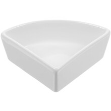 Mersess Hamster Triangular Ceramic Small Dishes for Rabbit and Water Bowl for Mouse Guinea White