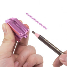 ACDANC 4-in-1 Eyeliner Pencil Sharpener, Portable Professional Smooth Edge Eyebrow Pen Sharpener for All Wooden Pencil Sizes
