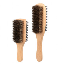 ACDANC 2pcs Boar Bristle Hair Brush Men Hair Brush Double-sided Smoothing Detangling Brushes 9.04x2.12x1.18in