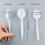 Cutlery Plastic Soup Spoons Medium Weight Disposable Silverware (White,1000 Soup Spoons) 1
