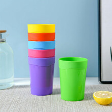 Gobelets en plastique pour enfants, incassables, pour jus, disponibles en 6 couleurs assorties, parfaits pour les fêtes, l'école, les barbecues,